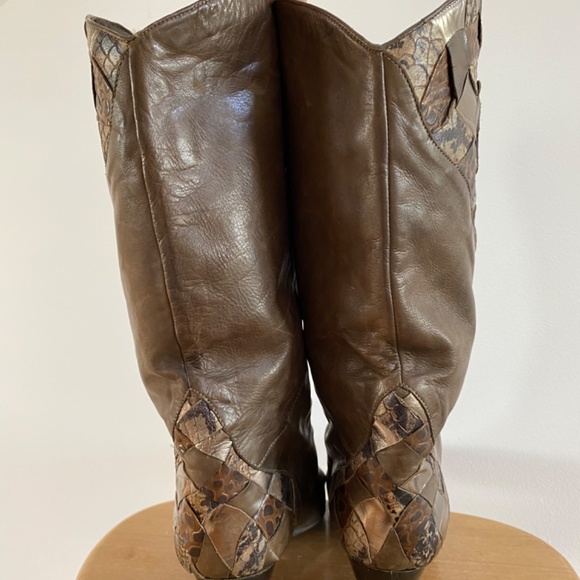 Vintage Genuine Leather Cowboy Boots - Picture 6 of 6